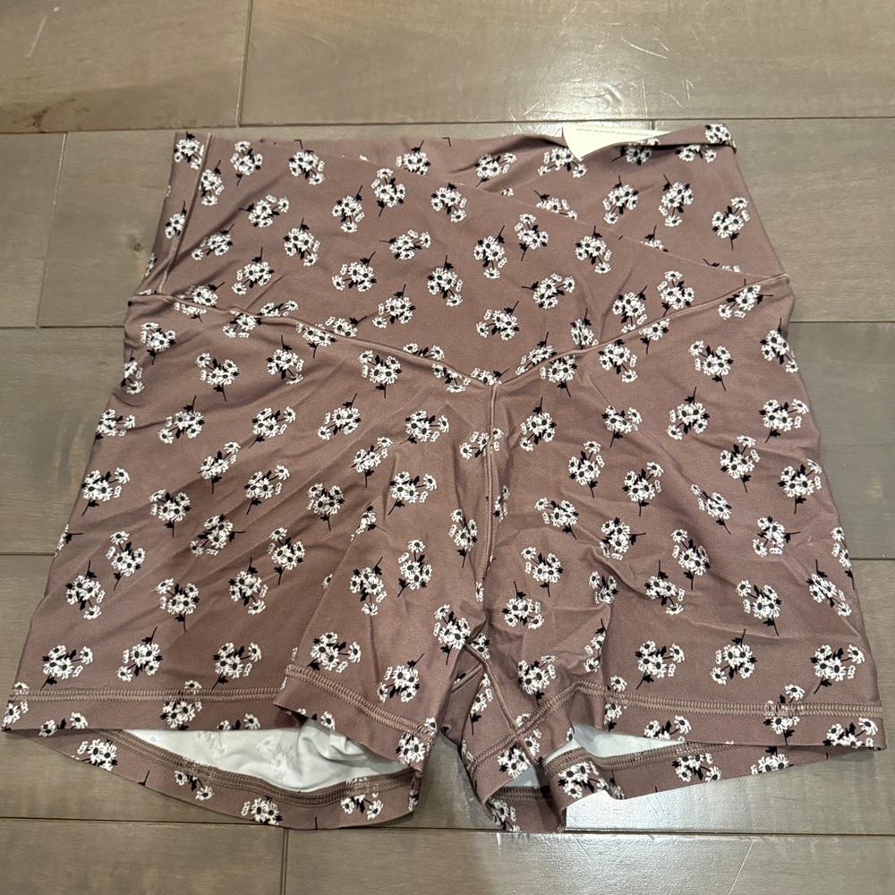 Aerie Brown Floral Athletic Shorts